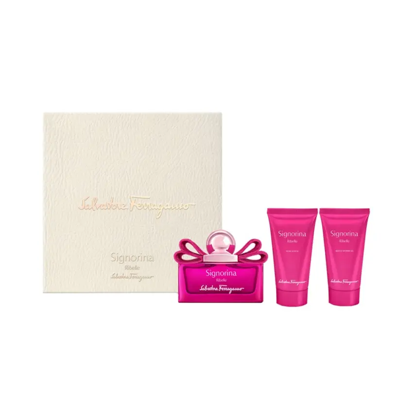 Salvatore Ferragamo Signorina Ribelle Set Apă de Parfum Femei 50ml + Loțiune Corp 50ml + Gel Duș 50ml