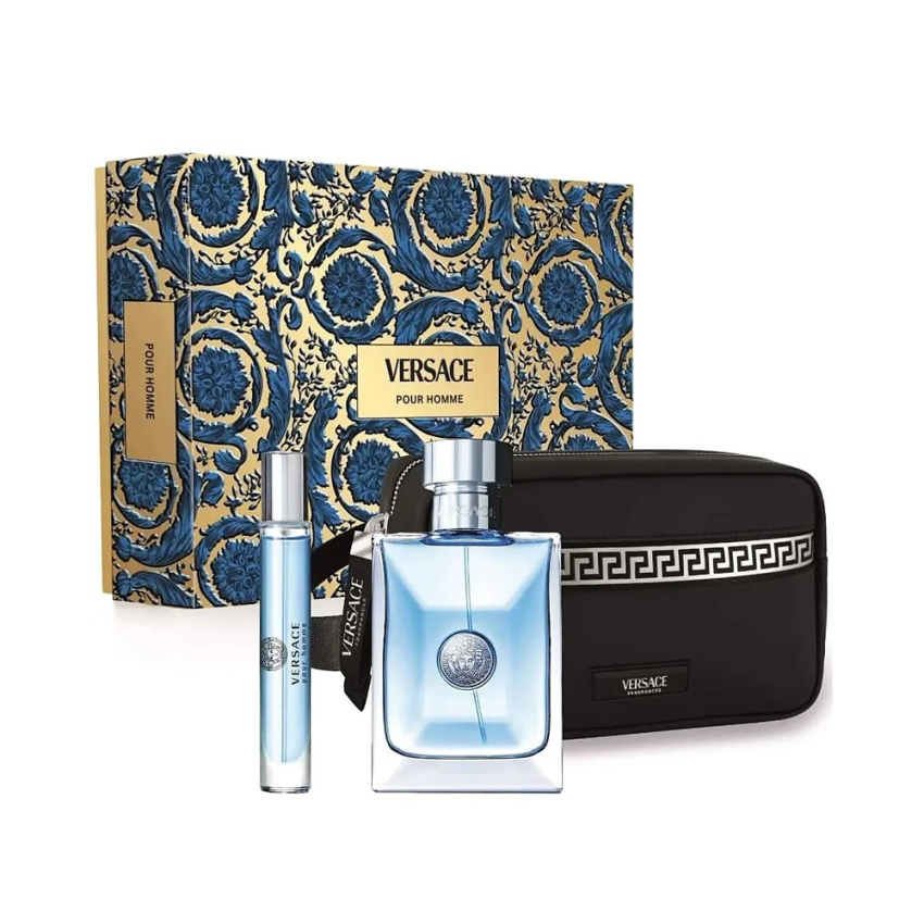 Set Cadou Versace Pour Homme EDT 100 ml + Travel Spray 10 ml + Geantă Cosmetică Set Cadou Versace Pour Homme EDT 100 ml + Travel Spray 10 ml + Geantă Cosmetică